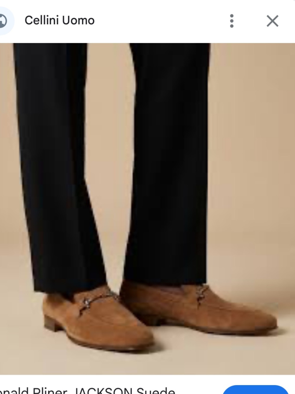 Donald J. Pliner Men's Tan Suede Bit Loafers 9.5